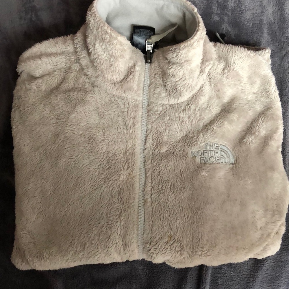 Light fuzzy north face